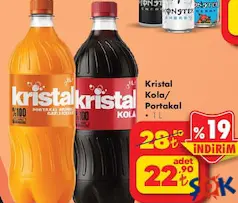 KRİSTAL KOLA / PORTAKAL 1 L fiyat ve kampanya bilgisi